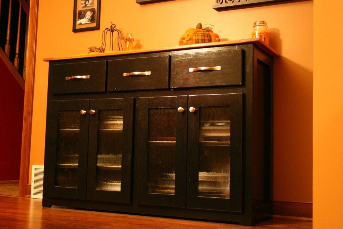 Sideboards. Amusing Black Kitchen Buffet: Black Kitchen Buffet With Regard To Stylish Kitchen Sideboards And Buffets (Photo 10 of 15)