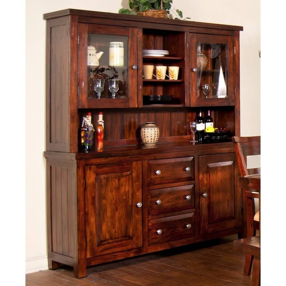 Sideboards. Amusing Hutch And Buffet Set: Hutch And Buffet Set In Traditional Sideboards (Photo 3 of 15)