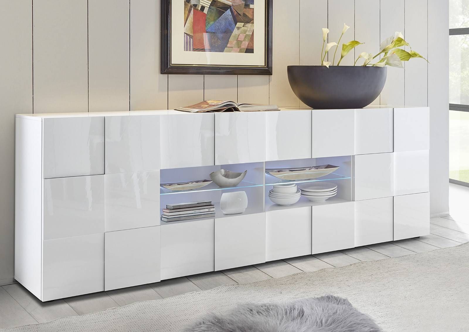Sideboards. Astounding Cheap White High Gloss Sideboard: Cheap With Cheap White High Gloss Sideboards (Photo 4 of 15)
