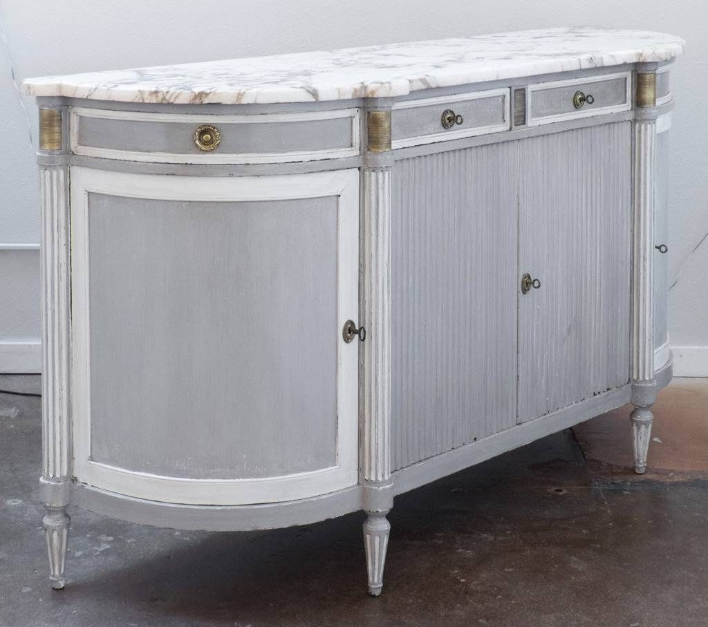 Sideboards. Glamorous Marble Top Buffet: Marble Top Buffet Granite With Curved Sideboards (Photo 10 of 15)