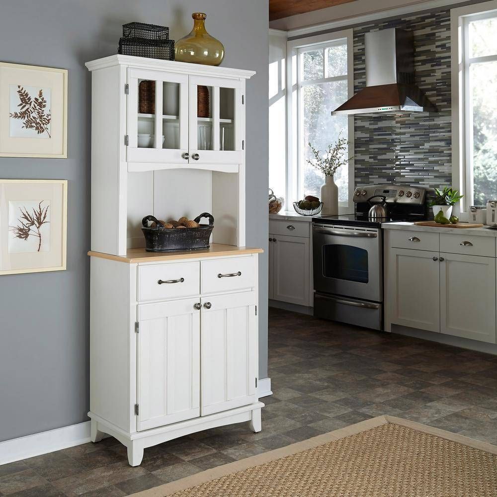 Sideboards. Marvellous Narrow Kitchen Hutch: Narrow Kitchen Hutch With Narrow White Sideboards (Photo 9 of 15)