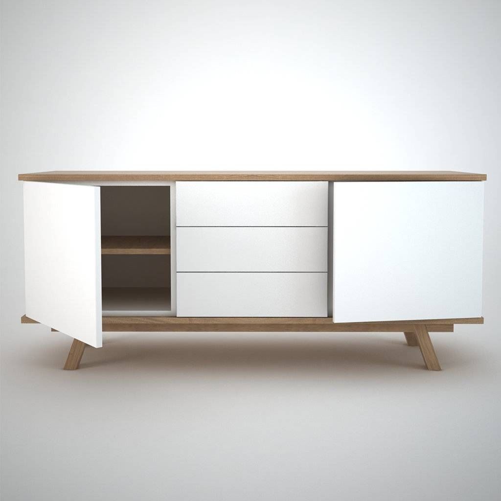 Sideboards. Marvellous White Sideboards Furniture: White In White Modern Sideboards (Photo 10 of 15)