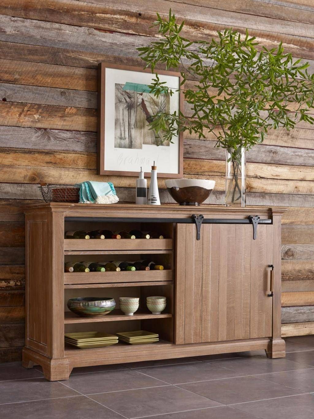 Sideboards. Stunning Buffet Table With Wine Storage: Buffet Table Intended For Wine Sideboards (Photo 11 of 15)