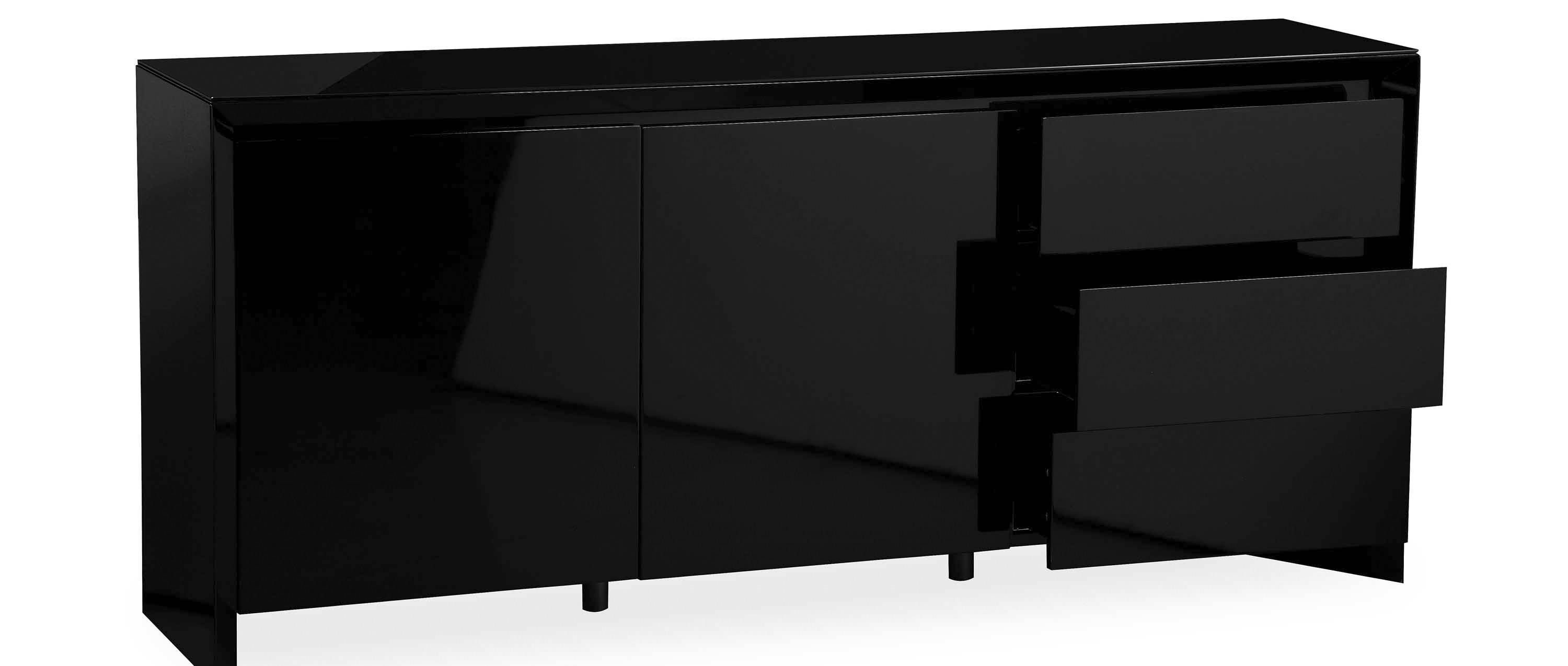 Soho – Extra Large Sideboard – Black High Gloss With Regard To High Gloss Black Sideboards (Photo 1 of 15)