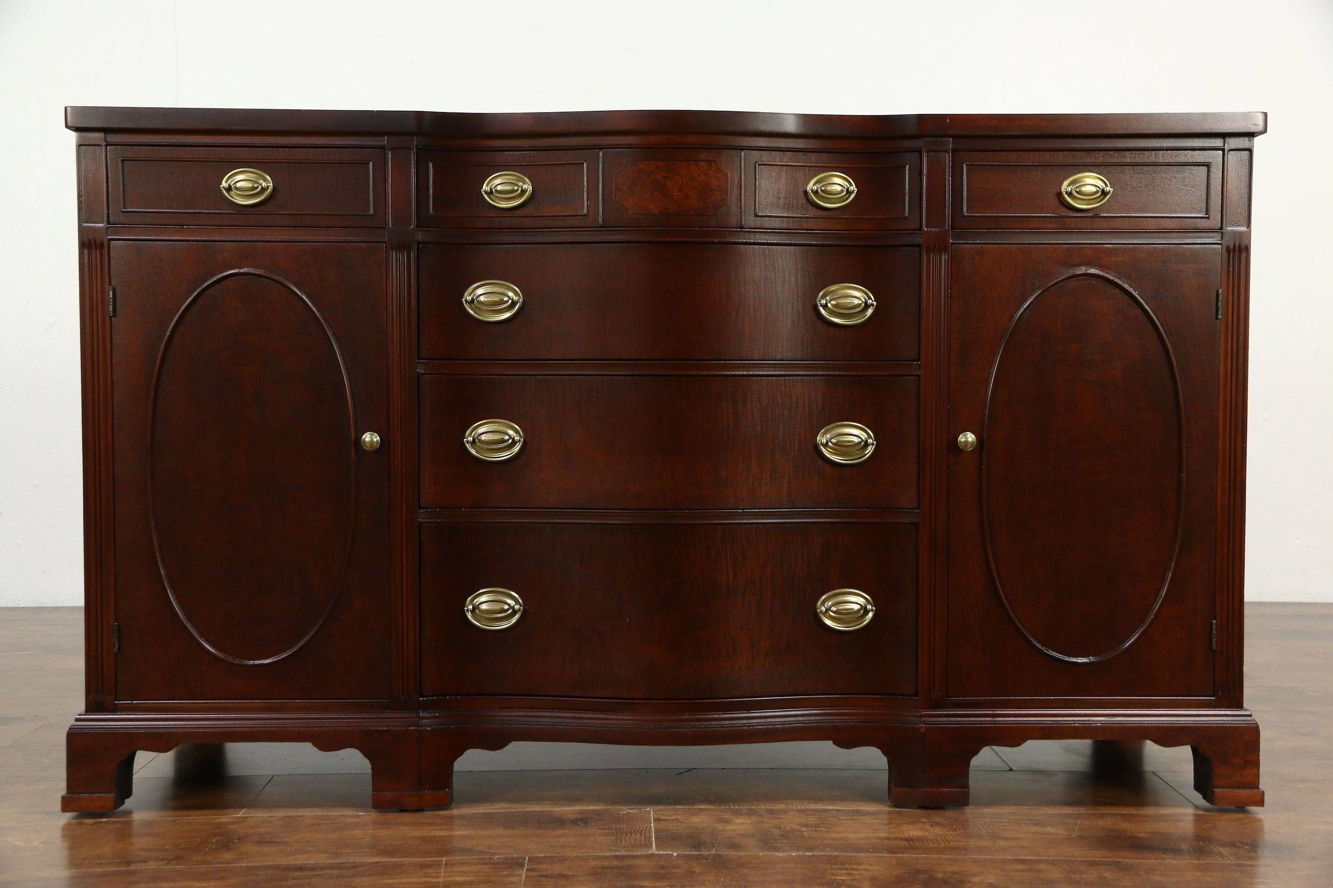 Sold – Traditional Mahogany 1950 Vintage Sideboard, Server Or Inside Traditional Sideboards (Photo 4 of 15)