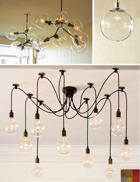 Trend: Bare Bulb Lighting Inside Bare Bulb Cluster Pendants (Photo 1 of 15)