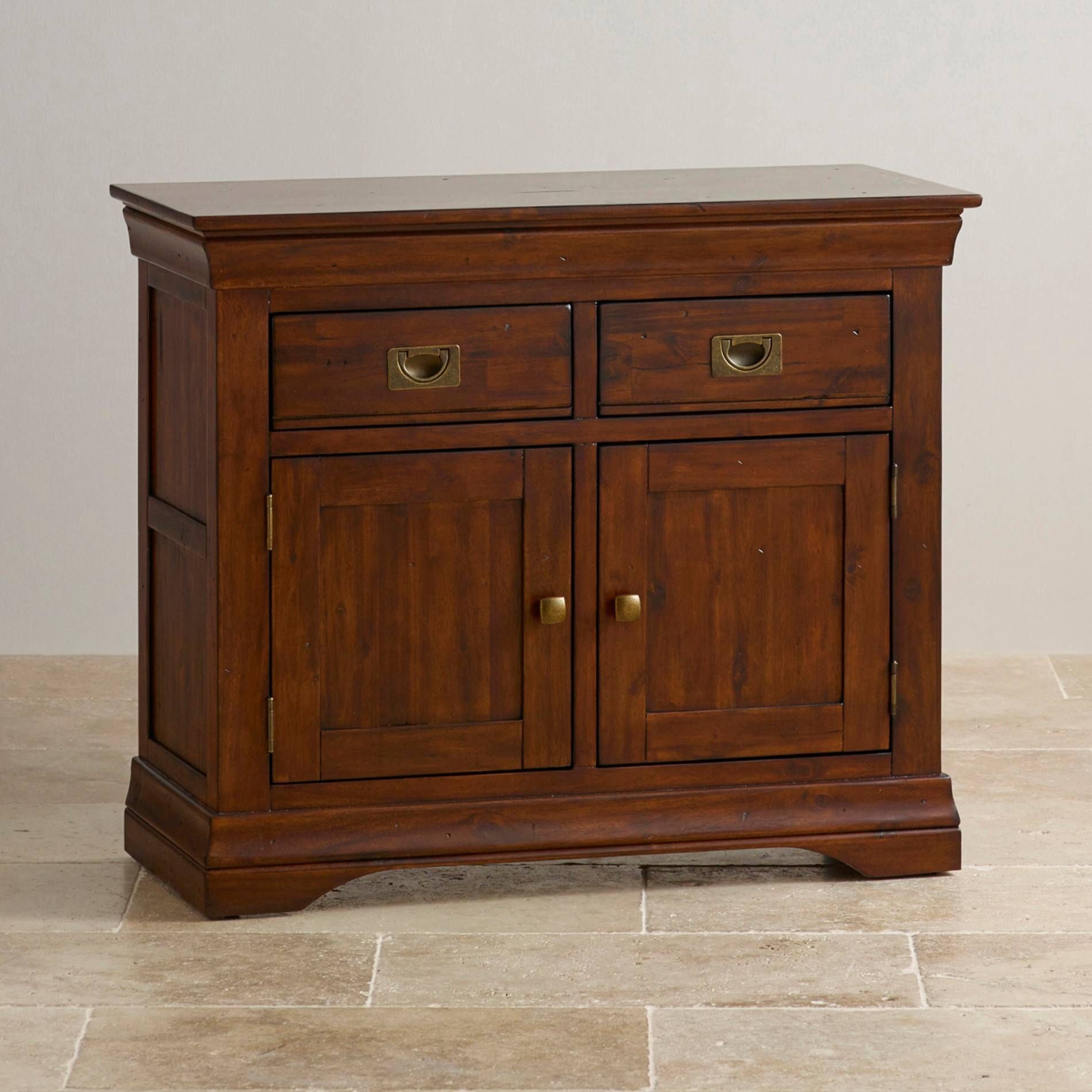 Victoria Small Sideboard In Solid Acacia | Oak Furniture Land With Regard To Hardwood Sideboards (Photo 1 of 15)