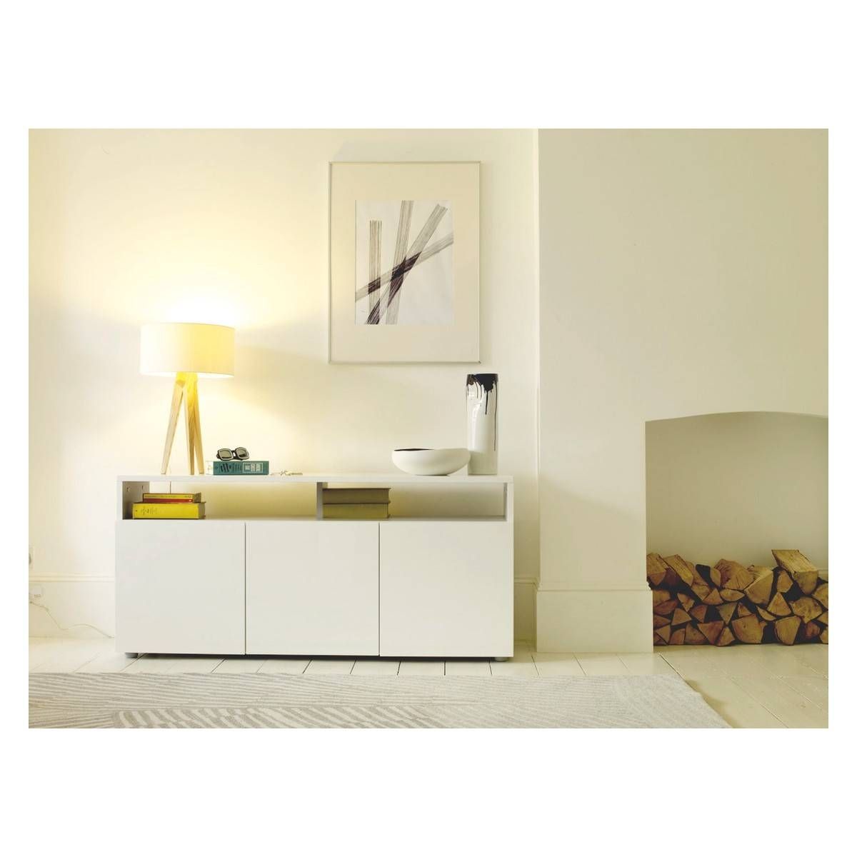 White Sideboard. White Sideboard With White Sideboard (View 3 of 15)