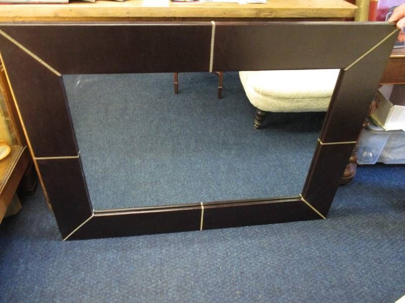 195 Leather Framed Wall Mirror – Clare Auction Regarding Leather Framed Wall Mirrors (Photo 14 of 15)