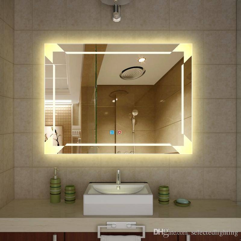 Featured Photo of Top 15 of Large Lighted Bathroom Wall Mirrors