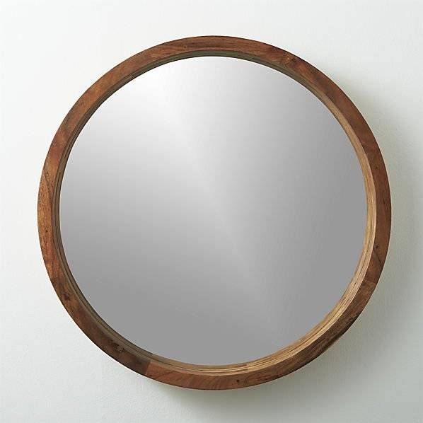 24 Inch Round Wall Mirror – Round Designs Inside Round Wood Wall Mirrors (Photo 5 of 15)