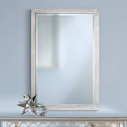 243 Best Wall Mirrors Images On Pinterest | Wall Mirrors, Entryway Within Brushed Nickel Wall Mirrors (View 14 of 15)
