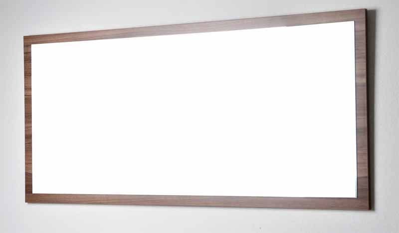 57 In. W X 26.5 In. H Framed Wall Mirror In Walnut Tn A1440 M Wn Pertaining To Framed Wall Mirrors (Photo 2 of 15)