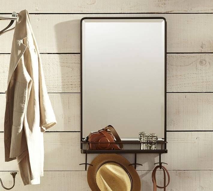 A Perfect Small Space Solution, The Vintage Mirror Entryway Throughout Wall Mirrors With Hooks (Photo 13 of 15)