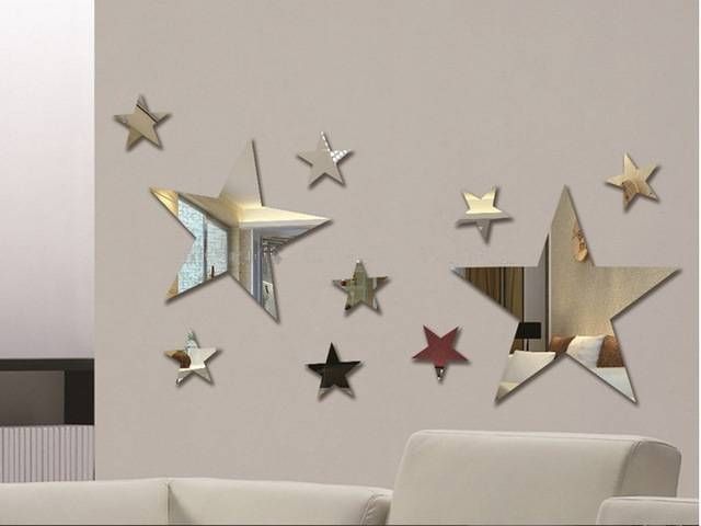 Aliexpress : Buy Set Of 10pcs Creative Five Stars Wall Mirror Within Kids Wall Mirrors (Photo 8 of 15)