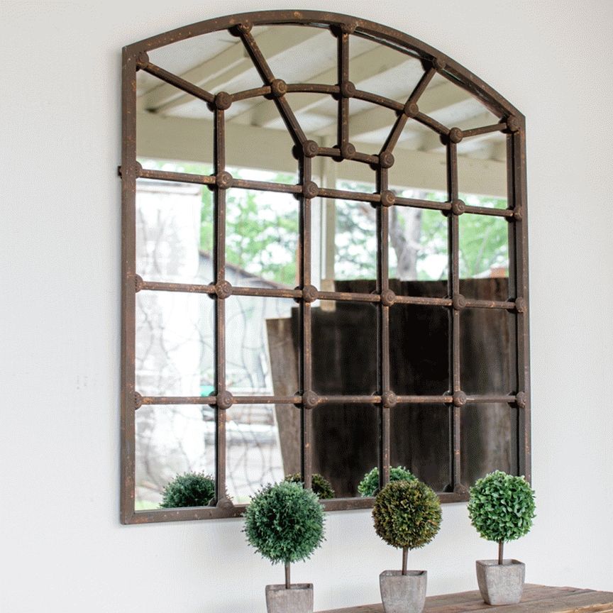 Arched Iron Mirror – Crd1085 Inside Arch Wall Mirrors (View 7 of 15)