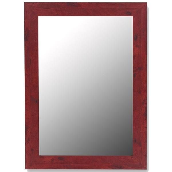 Barn Red Framed Wall Mirror – Free Shipping Today – Overstock Inside Red Framed Wall Mirrors (View 6 of 15)