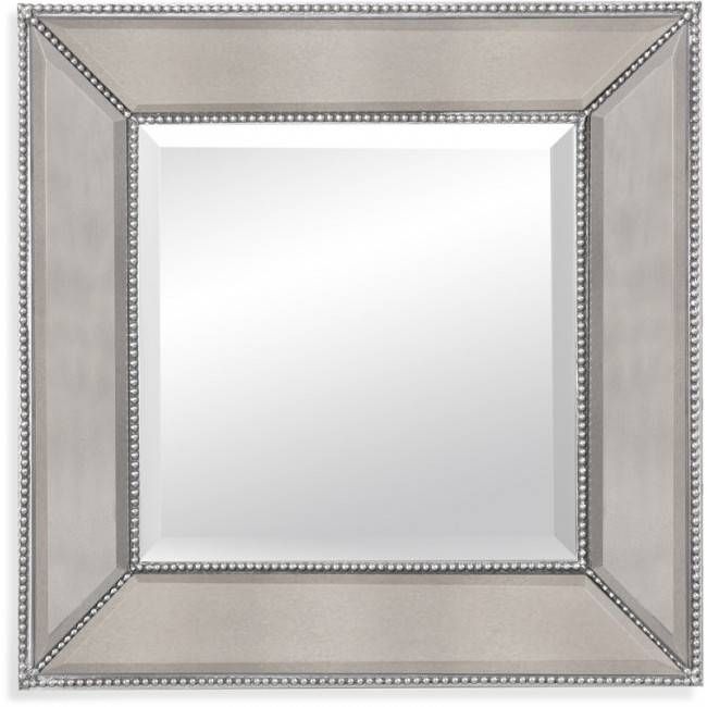 Bassett M3592bec Silver Beaded Wall Mirror In Silver Beaded Wall Mirrors (Photo 14 of 15)