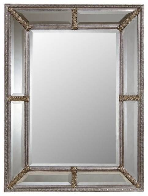Bassett Mirror Old World Roma Wall Mirror In Antique Silver Leaf Pertaining To Silver Leaf Wall Mirrors (Photo 3 of 15)