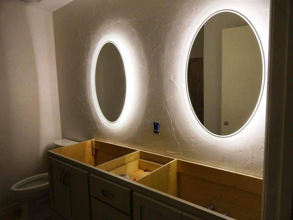 Bathroom Cabinets : Illuminated Magnifying Mirror Small Vanity Intended For Illuminated Wall Mirrors (Photo 14 of 15)