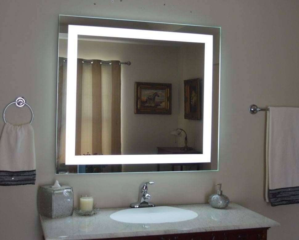 Bathroom Cabinets : Wall Mounted Vanity Mirror Magnifying Mirrors With Magnifying Vanity Mirrors For Bathroom (View 13 of 15)