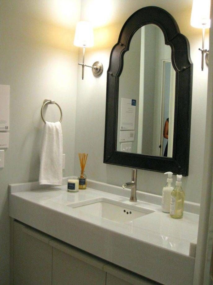 Bathrooms Design : Frameless Bathroom Mirror Wall Hanging Fixing Inside Large Flat Bathroom Mirrors (Photo 10 of 15)