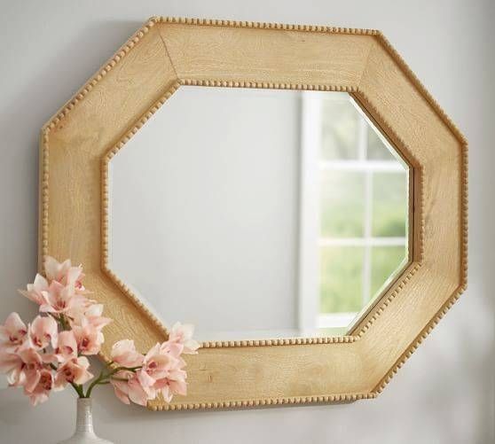 Beaded Octagon Wall Mirror | Pottery Barn With Octagon Wall Mirrors (View 10 of 15)