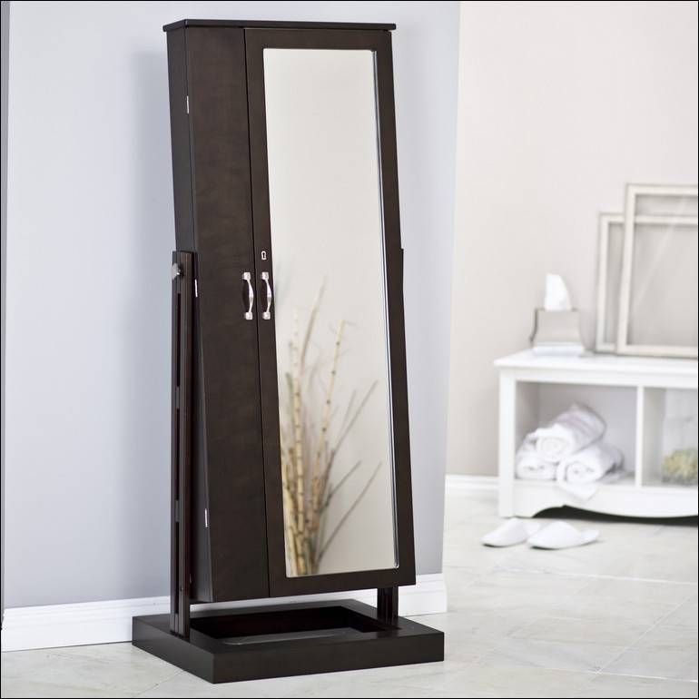 Bedroom : Marvelous Necklace Wall Cabinet Wall Mirror Jewelry Box Intended For Stand Up Wall Mirrors (View 12 of 15)