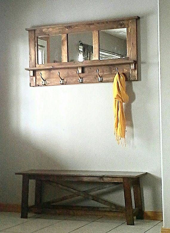 Best 25+ Entryway Bench Coat Rack Ideas On Pinterest | Diy Coat With Wall Mirrors With Hooks And Shelf (View 10 of 15)