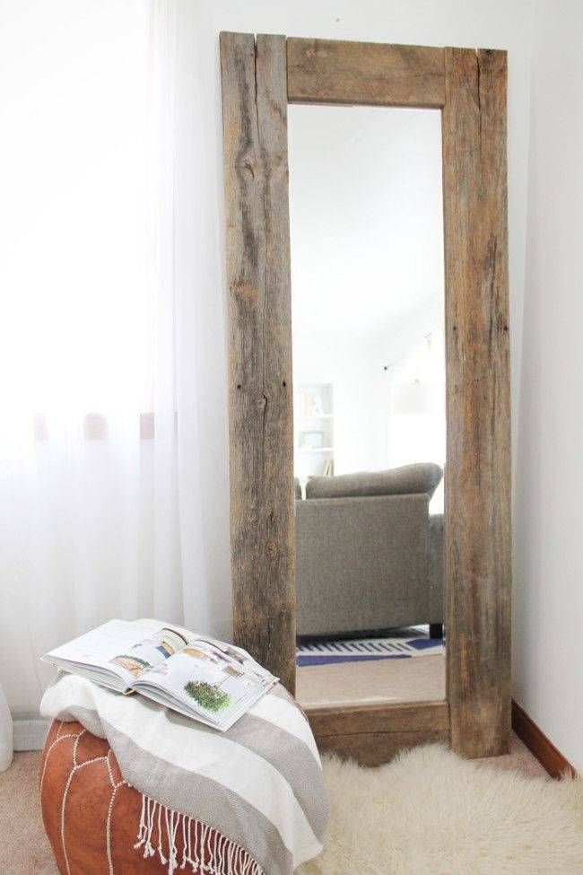Best 25+ Reclaimed Wood Mirror Ideas On Pinterest | Pallet Mirror Regarding Large Wall Mirrors With Wood Frame (Photo 14 of 15)