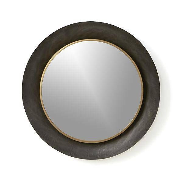 Black Wall Mirror Pertaining To Round Metal Wall Mirrors (Photo 7 of 15)