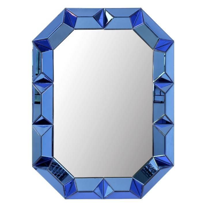 Bungalow 5 Romano Wall Mirror – Blue | Candelabra, Inc (View 7 of 15)