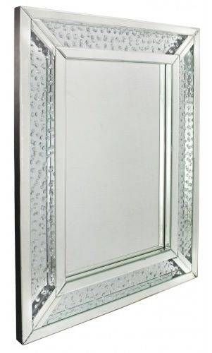 Buy Austin Floating Crystal Rectangle Wall Mirror Online – Cfs Uk Inside Crystal Wall Mirrors (Photo 1 of 15)
