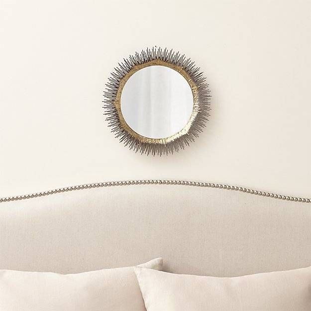 Clarendon Small Round Wall Mirror | Crate And Barrel Within Small Round Wall Mirrors (View 4 of 15)