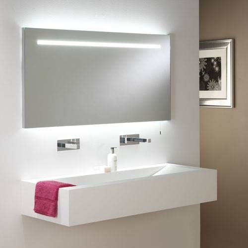 Contemporary Bathroom Mirror With Glass Shelf The Bathroom For Throughout Modern Bathroom Mirrors (View 15 of 15)