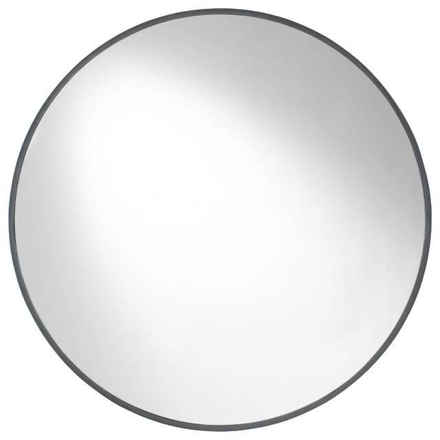 Cordova Round Wall Mirror – Contemporary – Wall Mirrors  Etriggerz In Round Black Wall Mirrors (Photo 14 of 15)