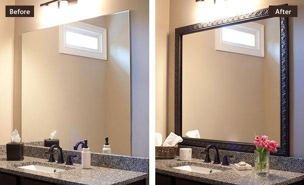 Custom Diy Bathroom Mirror Frame Kits Within Custom Framed Mirrors Online (View 3 of 15)