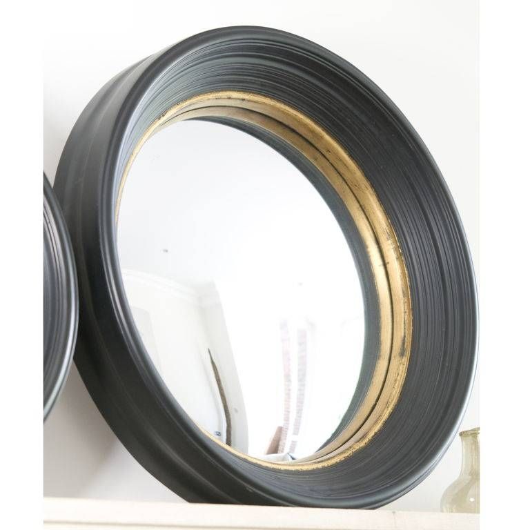 Decorations : Tasteful Round Wall Mirror Having Black Iron Frame For Round Black Wall Mirrors (Photo 7 of 15)
