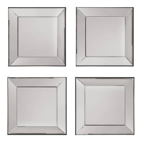 Decorative Square Wall Mirrors (set Of 4) – Free Shipping Today For Square Wall Mirror Sets (View 5 of 15)