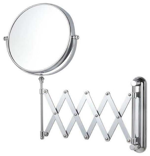 Double Face Adjustable Magnifying Mirror – Contemporary – Makeup Within Adjustable Bathroom Mirrors (Photo 4 of 15)