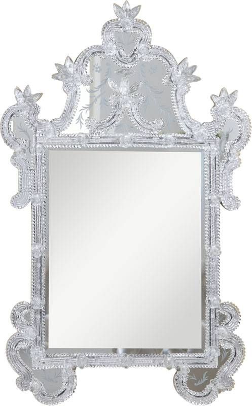 Elegant Lighting Mr 1001s Murano Traditional Silver Finish 47.8 Inside Elegant Wall Mirrors (Photo 5 of 15)