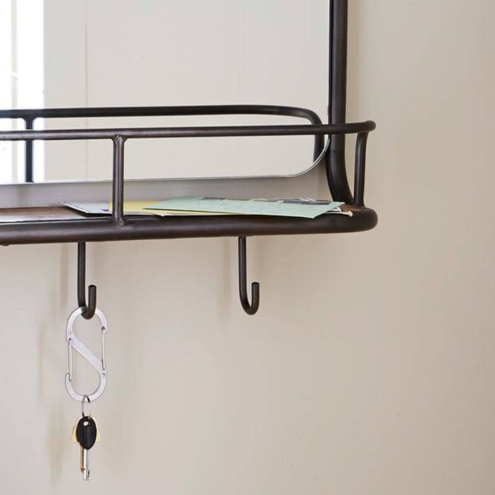 Entryway Mirror + Hooks | West Elm Inside Wall Mirrors With Hooks (Photo 11 of 15)