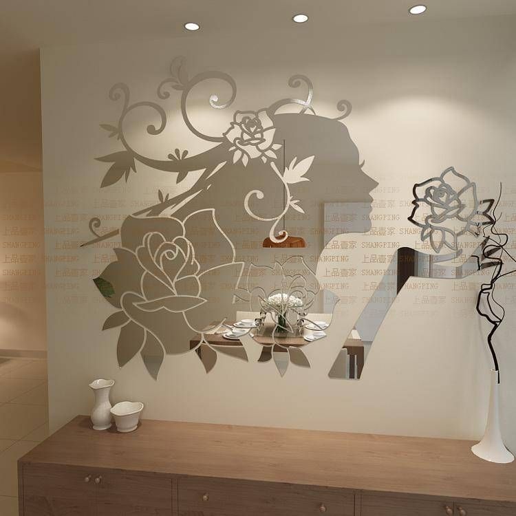 Flower Fairy 3d Three Dimensional Cartoon Acrylic Mirror Surface With Acrylic Wall Mirrors Stickers (Photo 4 of 15)
