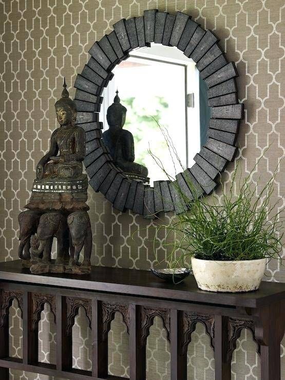 Great Mirror And Wallpaper From Bella Mancini Design Ethnic Wall In Ethnic Wall Mirrors (View 14 of 15)