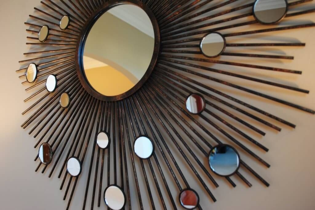 Home Decoration: Enchanting Round Wall Mirrors With Decorative With Regard To Large Sunburst Wall Mirrors (View 10 of 15)