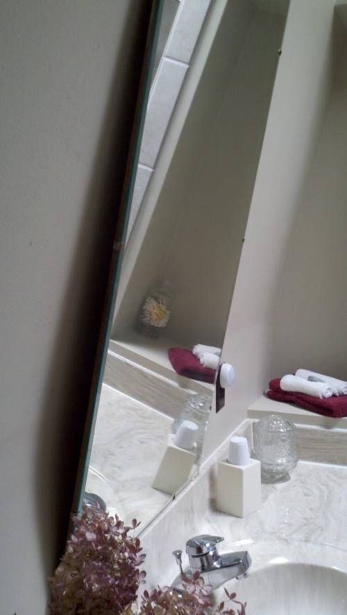 How To Put A Mirror On An Angled Wall Over A Bathroom Sink Vanity? Throughout Angled Wall Mirrors (Photo 1 of 15)