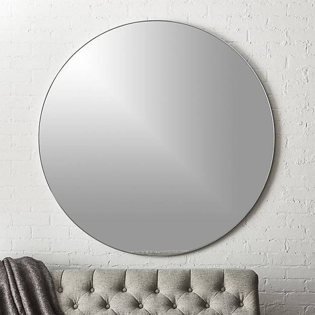 Infinity Silver Round Wall Mirror 48" | Cb2 Inside Round Silver Wall Mirrors (View 11 of 15)
