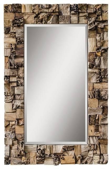 Innovative Decoration Rustic Wall Mirror Crafty Inspiration 25 Pertaining To Large Rustic Wall Mirrors (Photo 7 of 15)