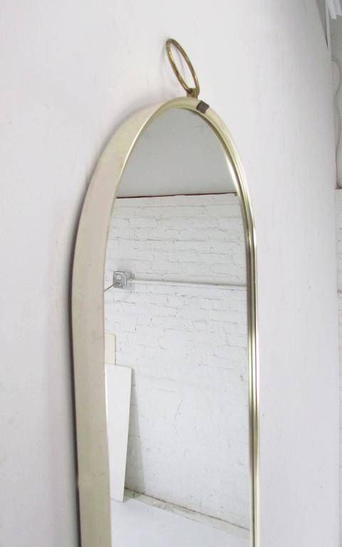 Italian Modernist Full Length Oval Wall Mirror, Circa 1960s At 1stdibs Regarding Oval Full Length Wall Mirrors (View 4 of 15)