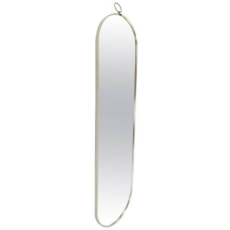 Italian Modernist Full Length Oval Wall Mirror, Circa 1960s At 1stdibs Throughout Oval Full Length Wall Mirrors (Photo 8 of 15)